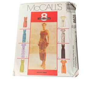 McCalls 9298 Sewing Pattern 8 Dress Designs Size 12-16 Petite-Able Vintage 90s